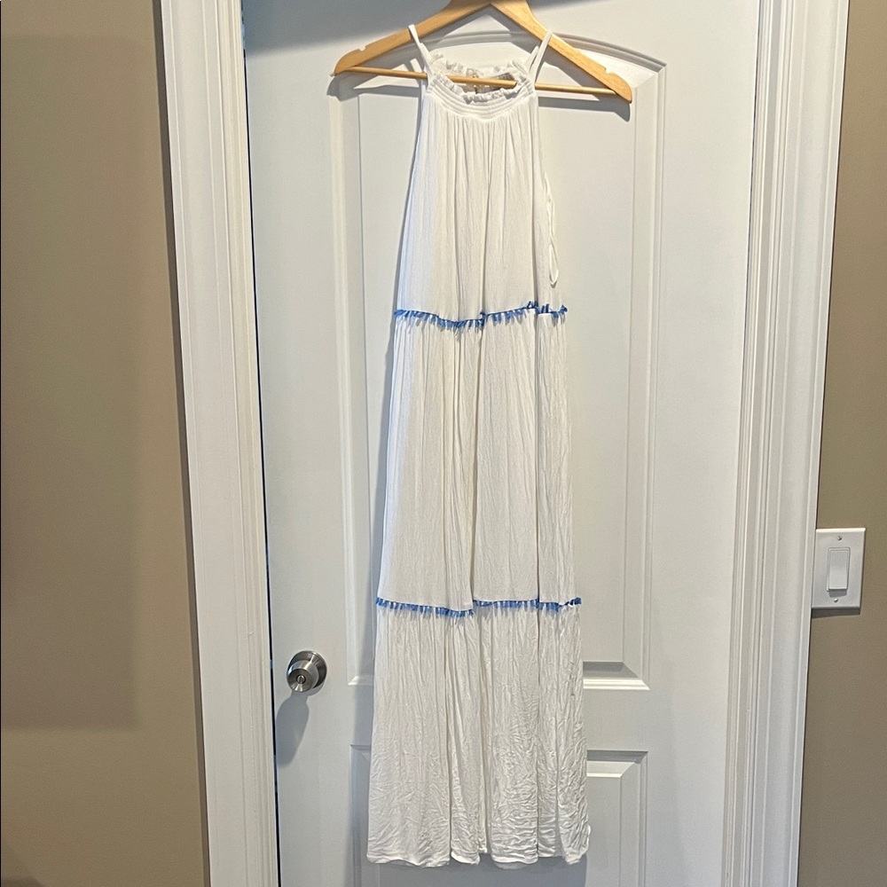 Rachel Zoe White Textured Maxi Dress Size 2